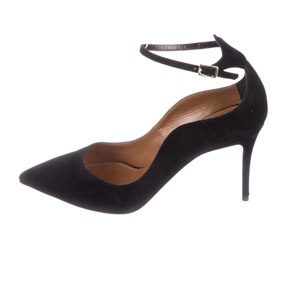 Aquazzura Black Heels Sophisticated Style Suede Pumps